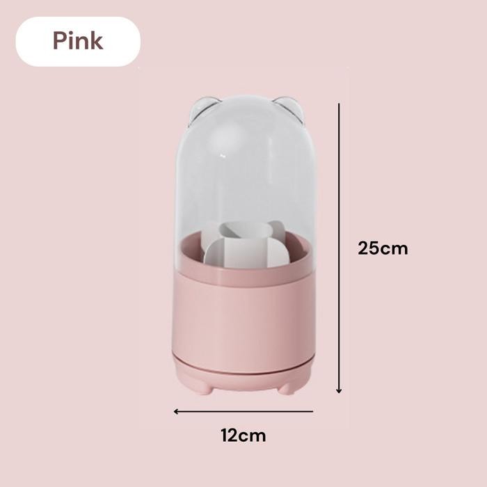 

MONSTE - KURUMA Organizer Sponge Cute Perapi Pensil Alis Seaguna Meja Kamar Kosmetik Aesthetic Skincare Brush Estetik Rak Make Up Lipstik Minimalis MONS-194 - Pink