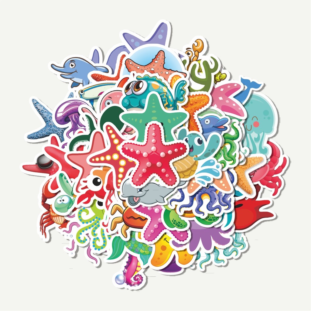 

Sticker Pack Stiker Magic Sea Series 3 [Seri Laut Ajaib] | Sticker TUMBLR | Stiker LAPTOP KOPER HELM