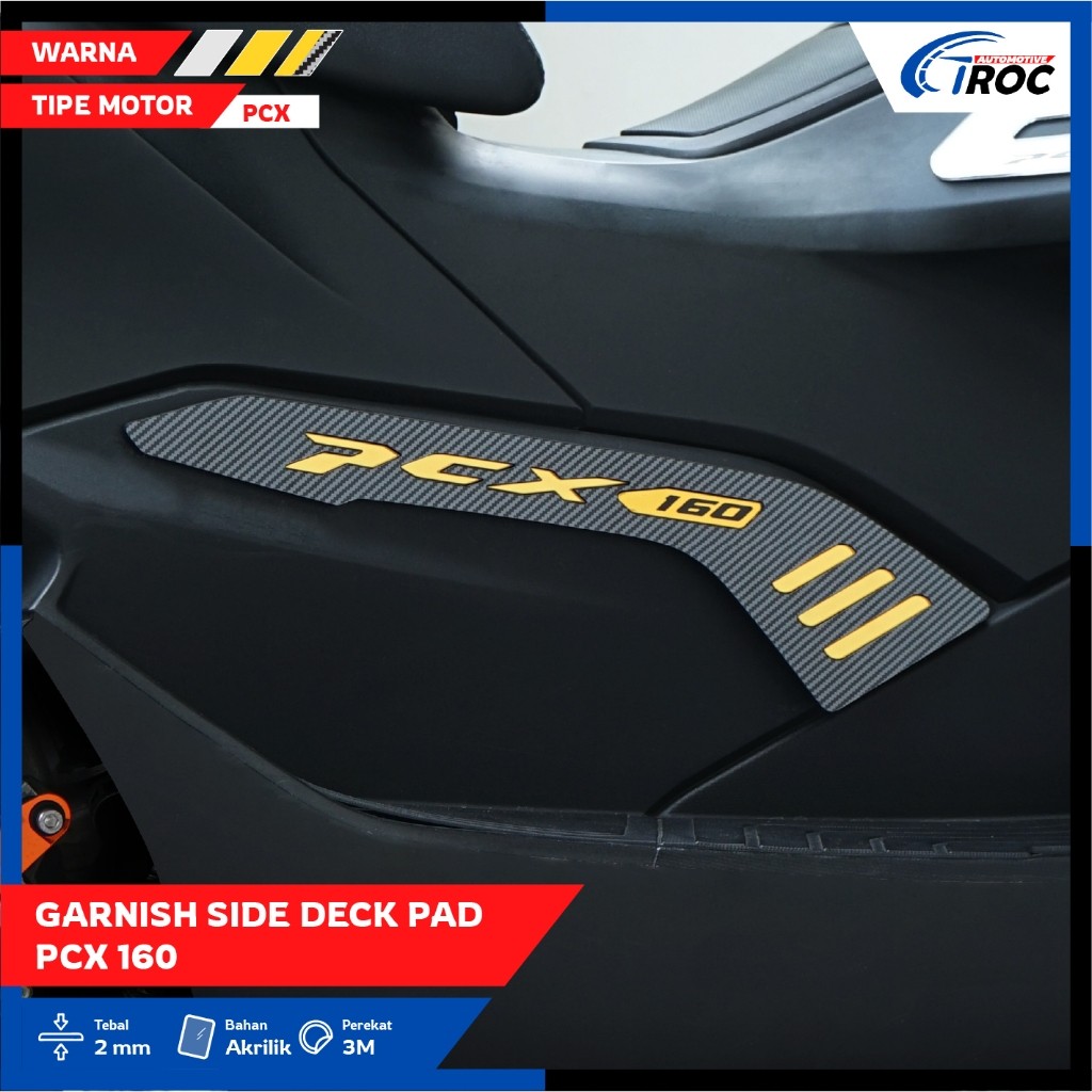 COVER GARNISH SAMPING PCX 160 AKSESORIS MOTOR PCX 160 SIDE DECK PAD PCX 160 AKSESORIS PCX 160 PCX 16