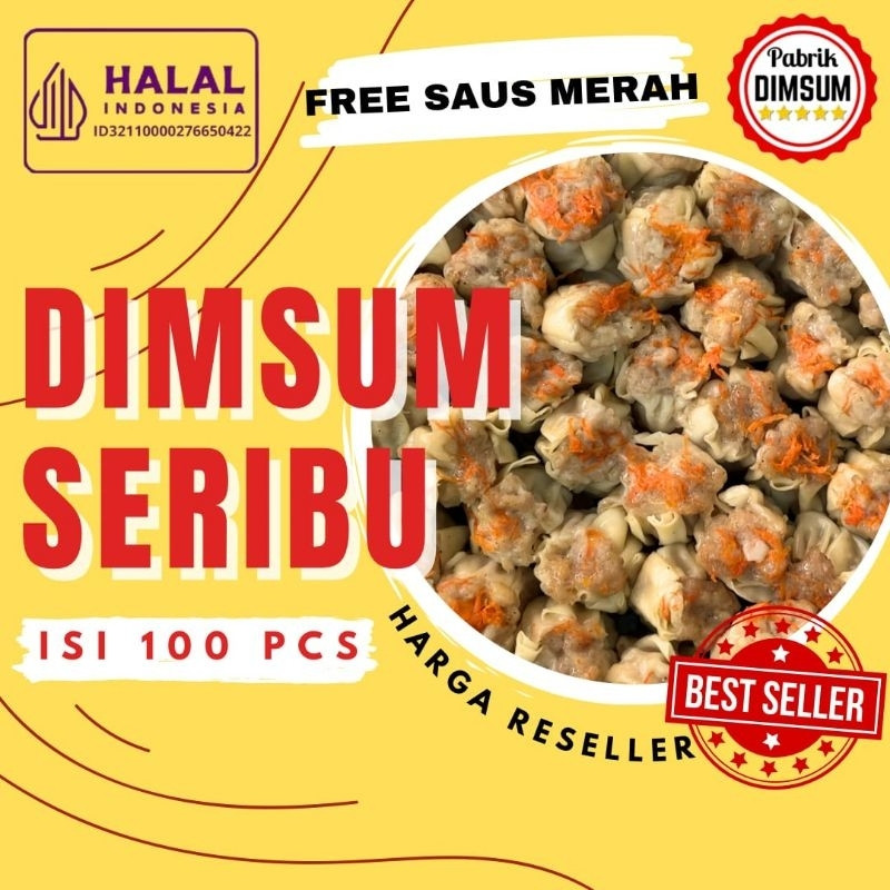 

Dimsum Seribu Mini Halal 100 Pcs + Saus Merah