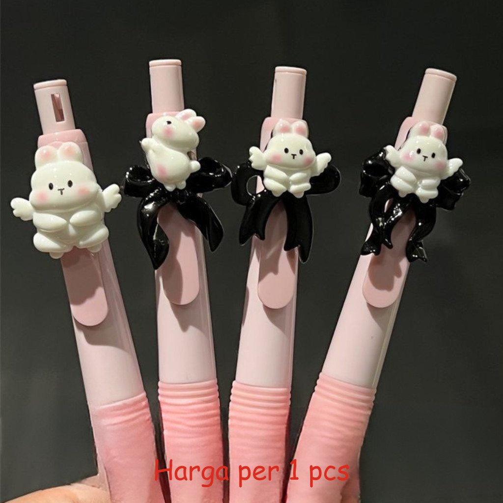 

[doodledreams] Pensil Rabbit Pita Lucu 1 PCS / Cute Pen / Bolpen Tinta Lucu / Alat Tulis Sekolah