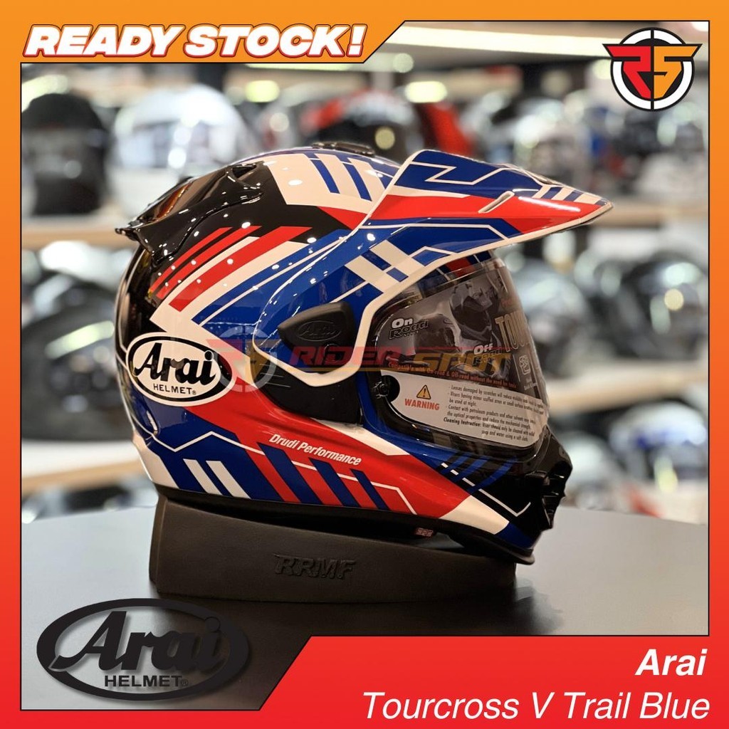 Helm Motor ARAI TourCross V Trail Blue Helmet Dirt Original Japan