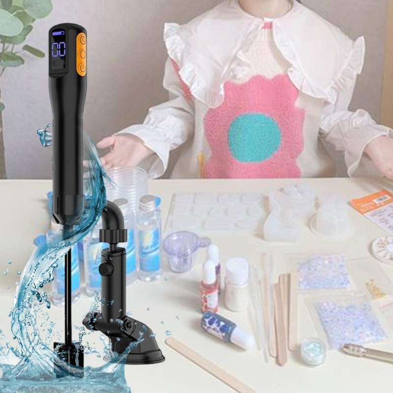 

Electric Epoxy Stirrer Electric Resin Stirrer Portable Jewelry Making Tool Adjustable Speed Mixer for Crafting Resin