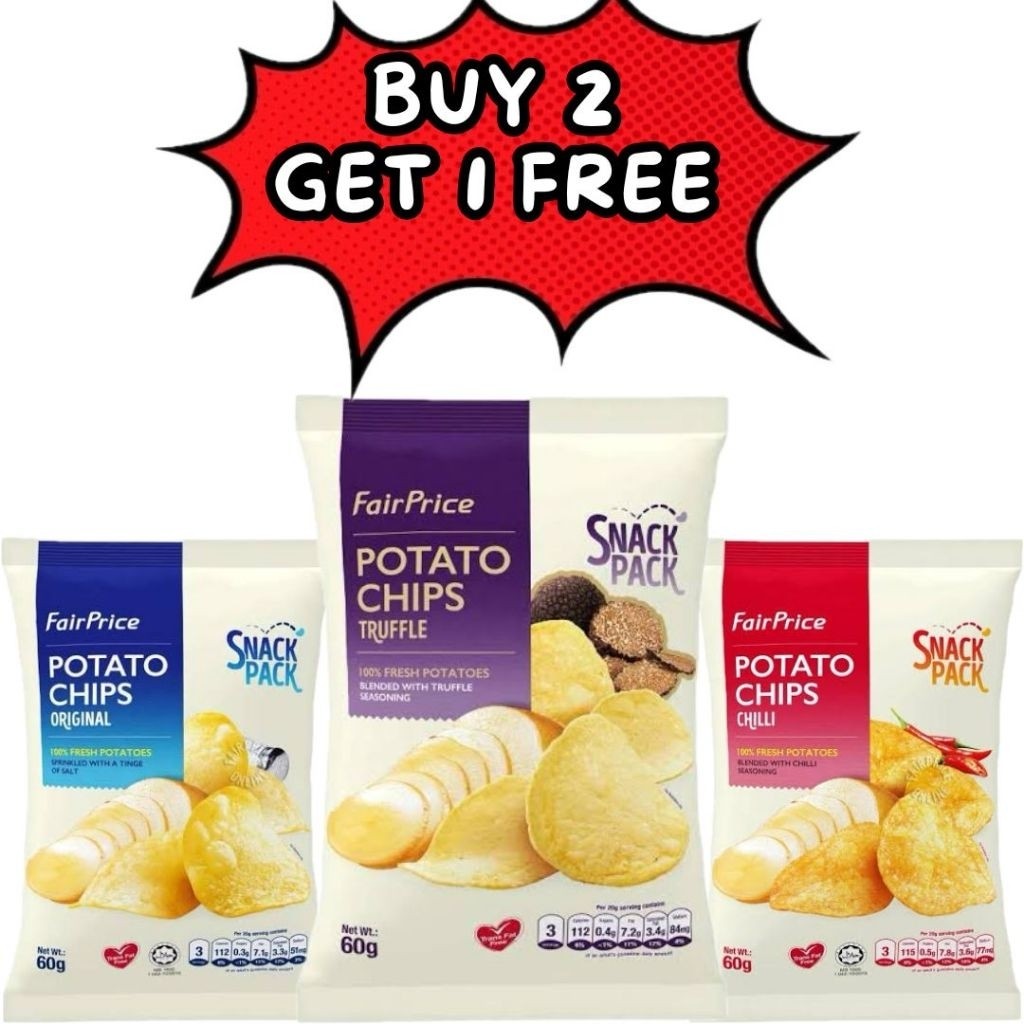

Buy 2 Get 1 FREE FairPrice Potato Chips