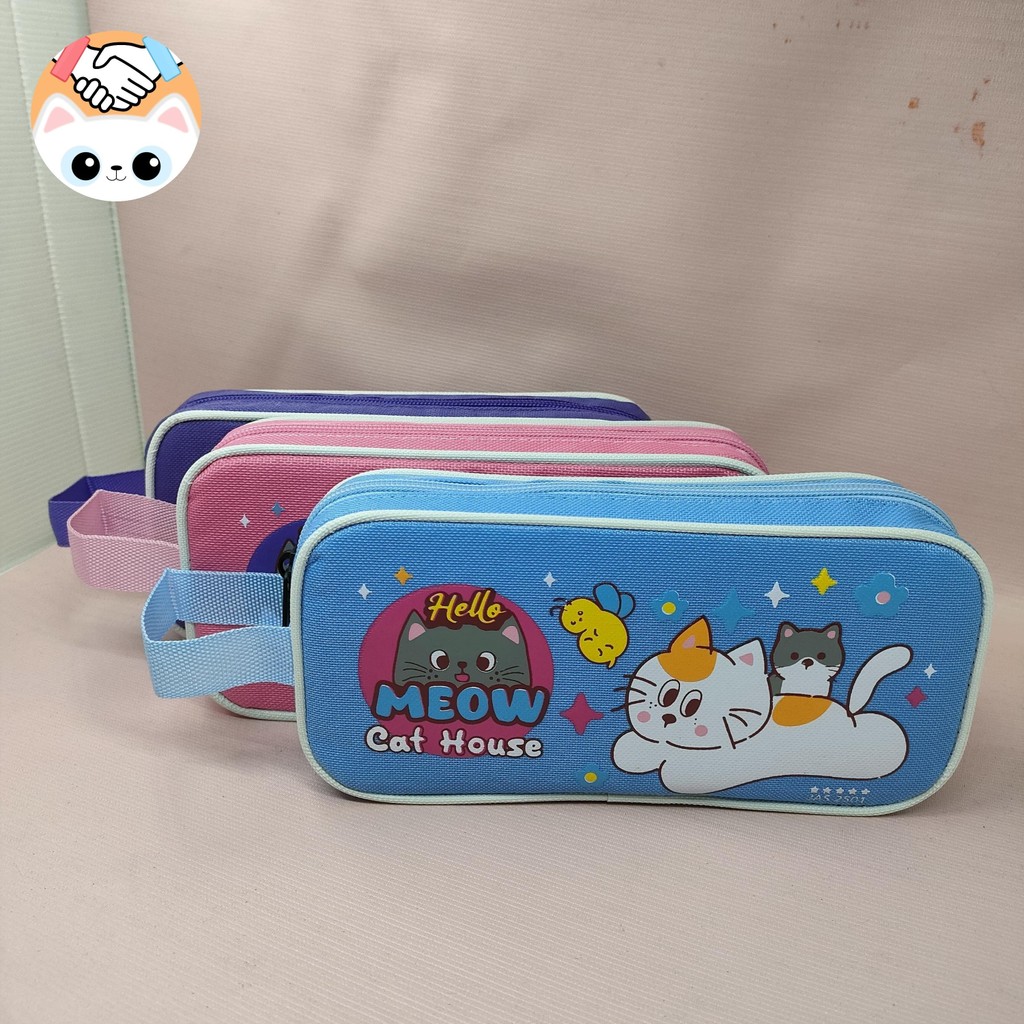 

Pencil case/Tempat pensil/dompet anak karakter Hello meow