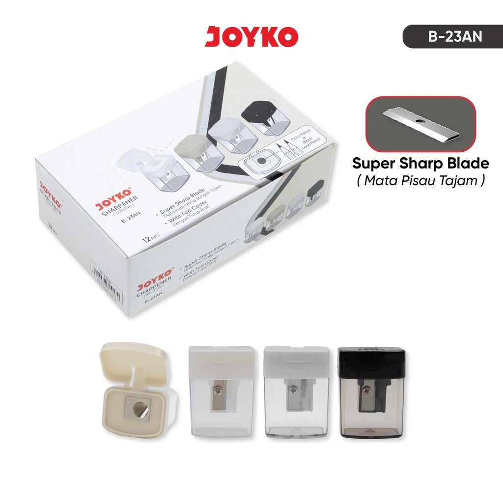 

JOYKO Sharpener Rautan 1 Pack B-23AN Isi 12 Pcs