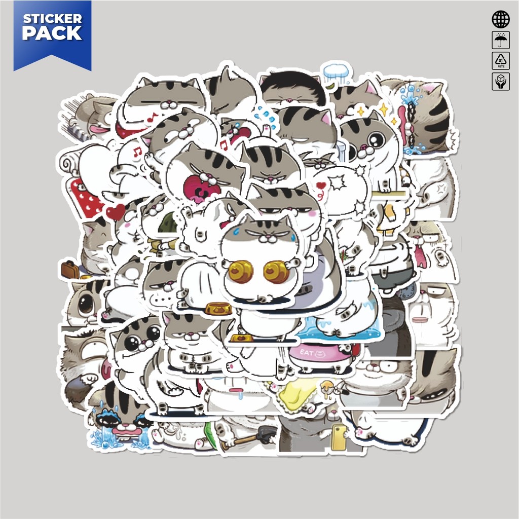 

[100PCS]Stiker Pack Stiker Kawaii Kittens Cats Pets [Anak Kucing Peliharan Lucu] Aesthetic Vinyl Anti Air Dekorasi Sticker Laptop Buku Journal Koper Helm Casing HP Gitar Helm Skateboard