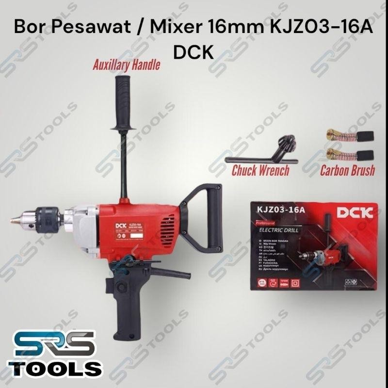 DCK KJZ03-16A Mesin Bor Mixer Listrik 16 mm Model Pesawat / Electric Drill Body Besi 16mm