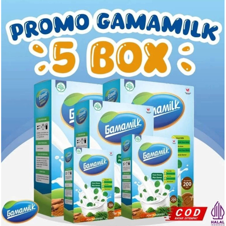 

PAKET 5 BOX Gamamilk - Susu Etawa Untuk Meredakan Masalah Tulang, Nyeri Sendi, Asam Urat dan Rematik