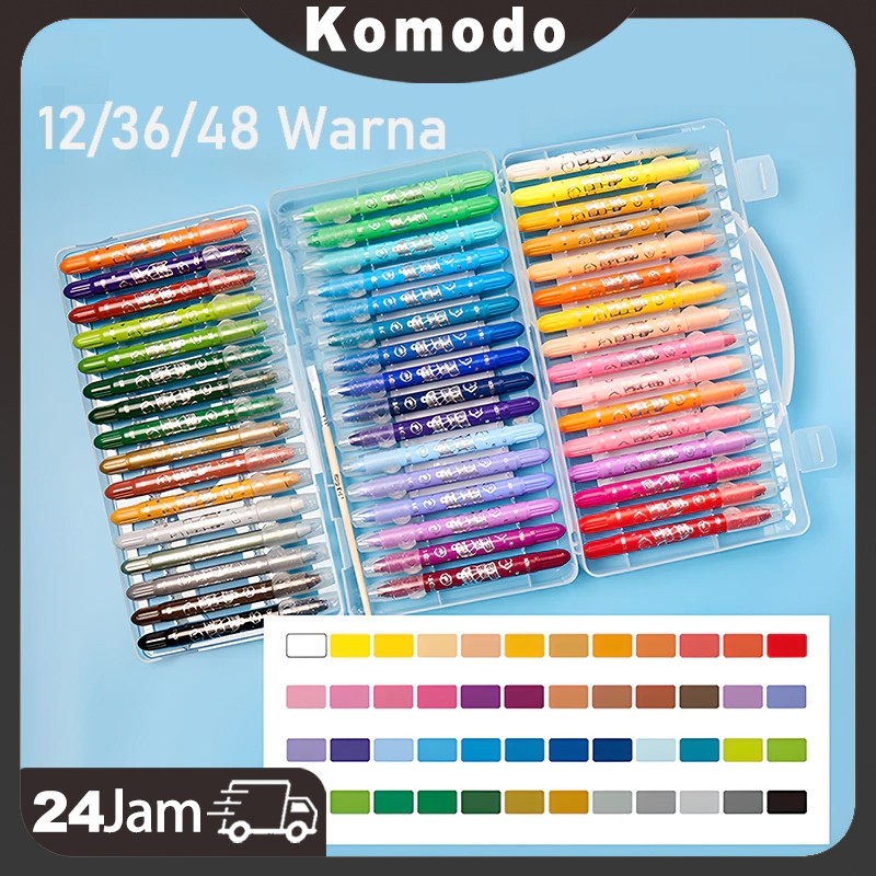 

New CRAYON GRASP / CRAYON GRASP MATA SEDANG / WATER SOLUBLE CRAYON / KRAYON WARNA / SILKY CRAYONPremium