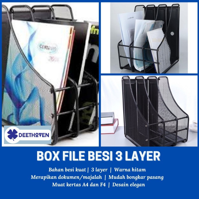 

NEW PRODUK MAGAZINE CASE BOX FILE BESI 3 SAP FILE SYSBOX TRIPLE LAYER TIER TERLARIS