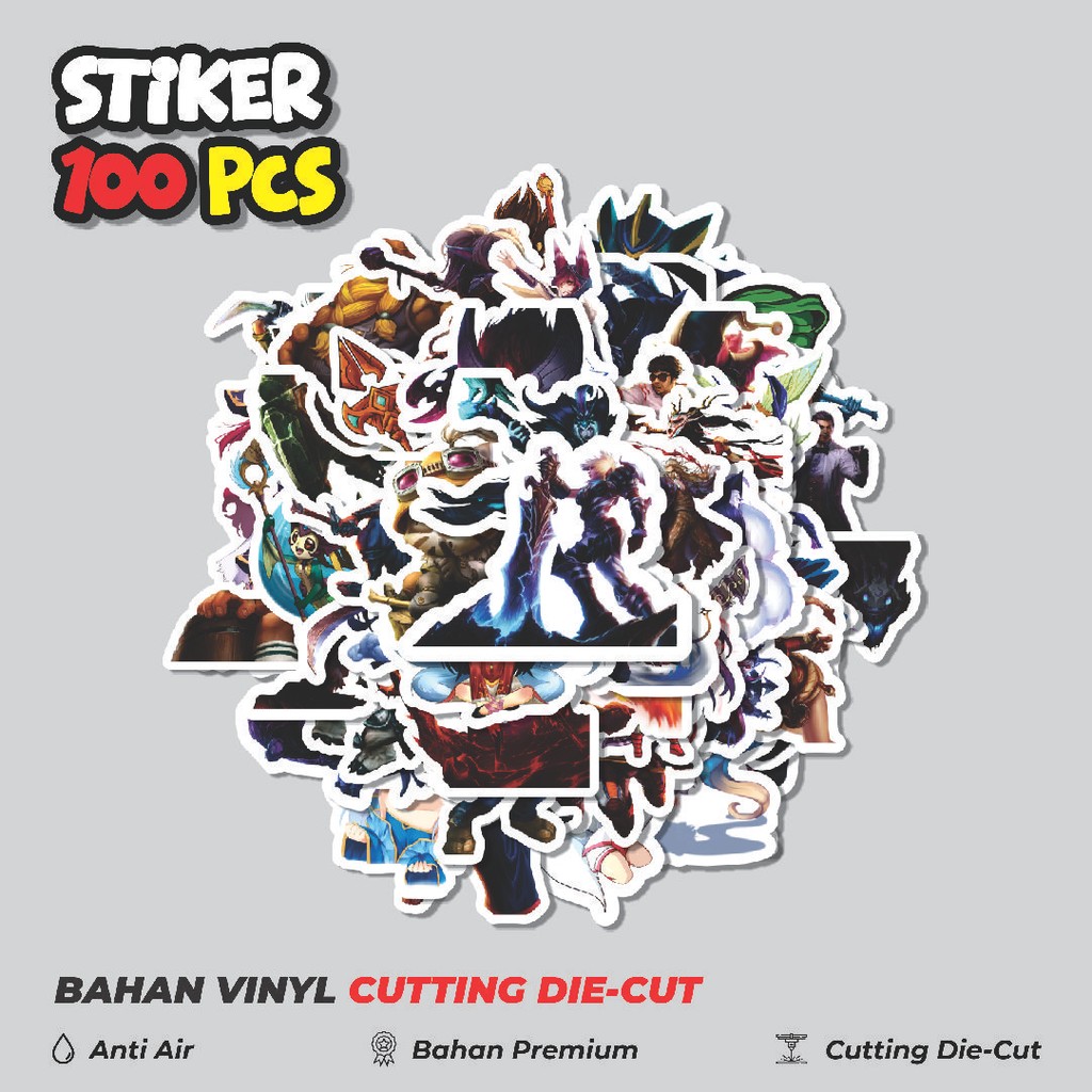 

Terbaru! 50 pcs Stiker Kartun League Of Legends Skin 5 Dekorasi Lucu Kreatif untuk Notebook, Skateboard, HP