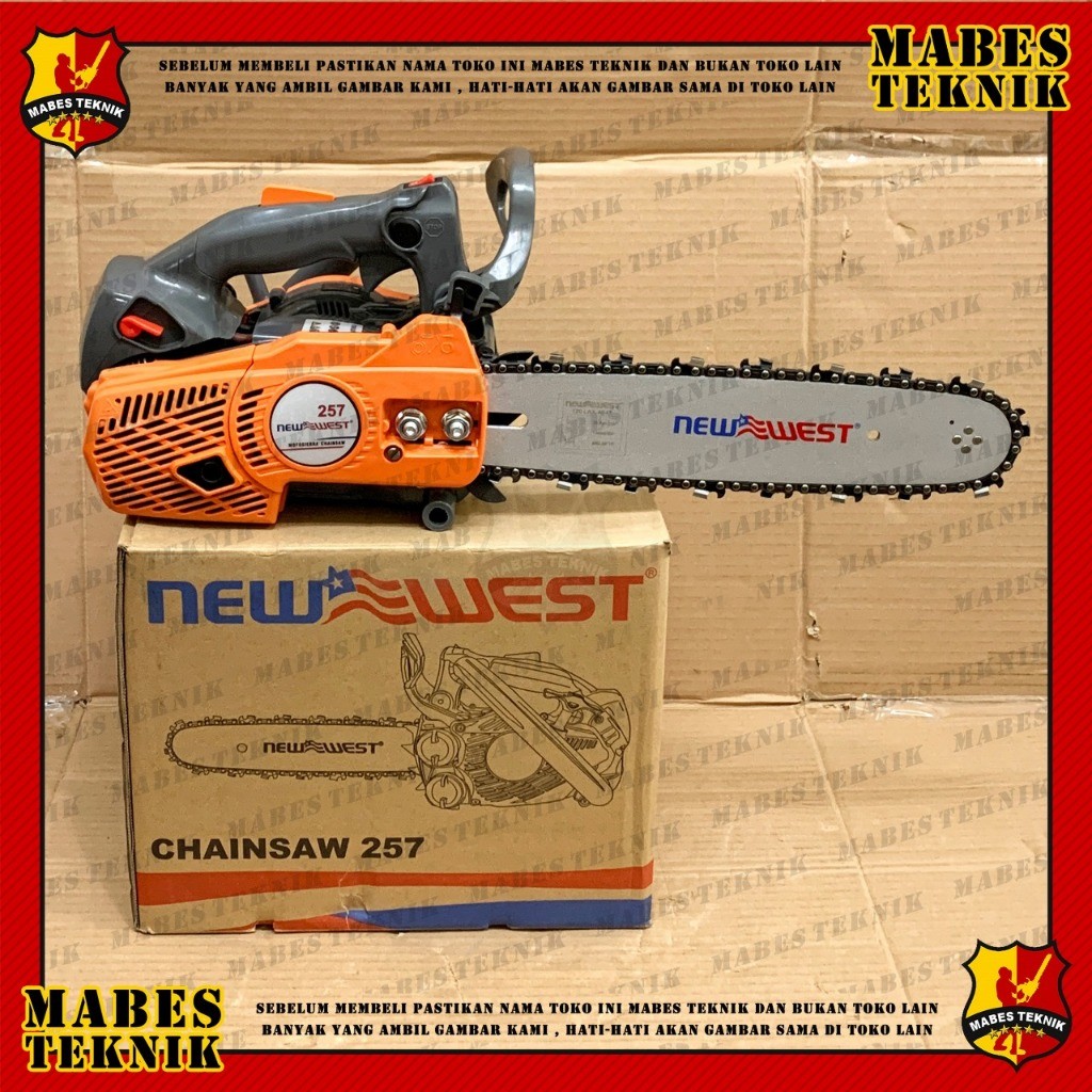 CHAINSAW NEW WEST 258 + BAR 12” (+/- 30 centimeter )