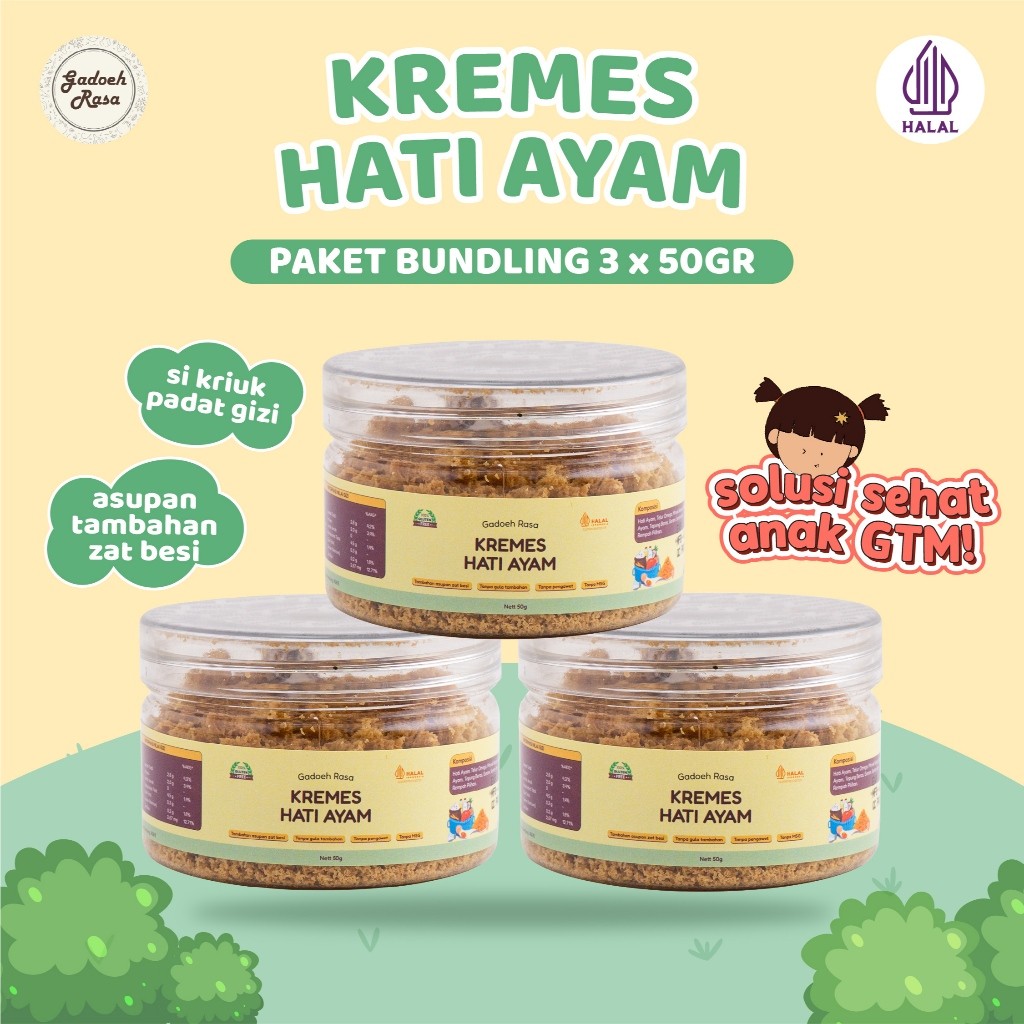 

Gadoeh Rasa Kremes Hati Ayam - Paket 3 Toples 50gr