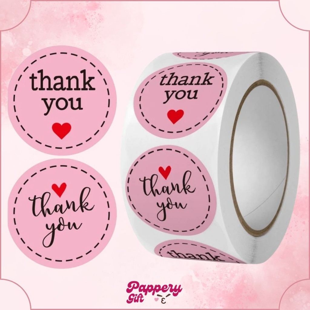 

Sticker Thank You Bulat 1 Roll / 1 Roll Stiker Thank You / isi 500 PCS Stiker Thank You - SE0251
