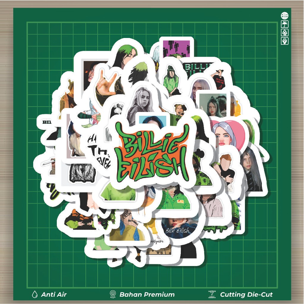 

HOT 50 PCS STIKER Stiker Billie Eilish Stiker Fashion Cars Decal Dingin Kartu Album Custom Vinyl Anti Air- Sticker Aesthetic Buku Journal Koper Casing HP Tablet Laptop Helm Motor Botol Minum