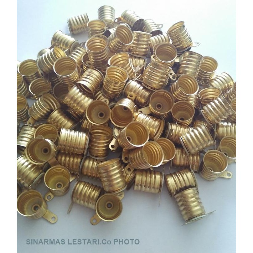 (AE) socket/ Fitting/Praktik sekolahan Lampu SENTER DC 2.5V Base Yellow SOKET VITING PITING VITTING 