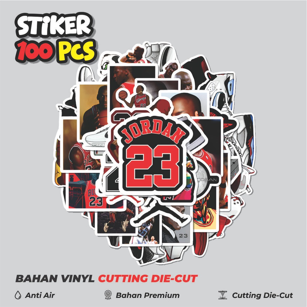 

Terbaru! 50 pcs Stiker Michael Jordan Dekorasi Lucu Kreatif untuk Notebook, Skateboard, HP
