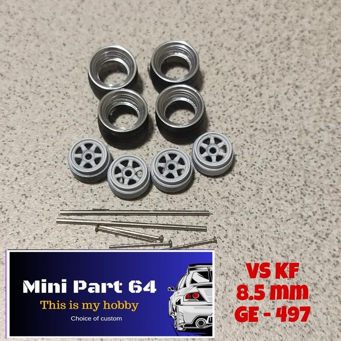 Diorama Diecast ban 8.5mm GE497 Miniatur Skala 64