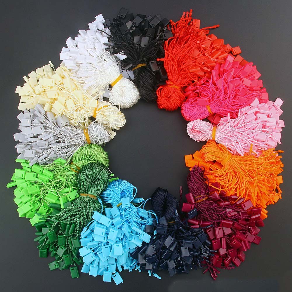 

100/300pcs Clothing Tag Rope 13Colors Cords Polyester Hanging Tablet for Garment Bag Tags Cards, DIY Clothing Lables Accessories
