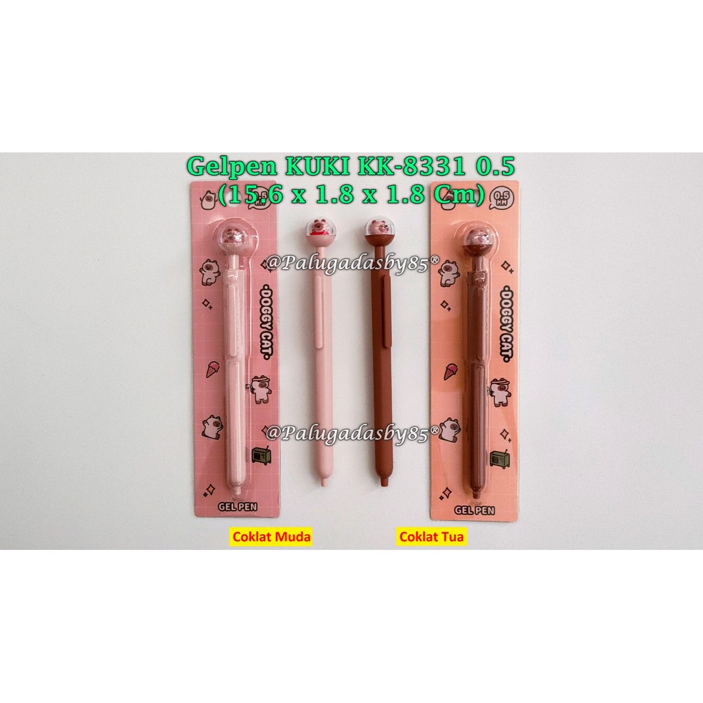 

(1 Biji) Bolpen KUKI KK-8331 Doggy Cat 0.5 Gel Pen Black / Gelpen Kuki Pulpen Kuki (1 Biji)