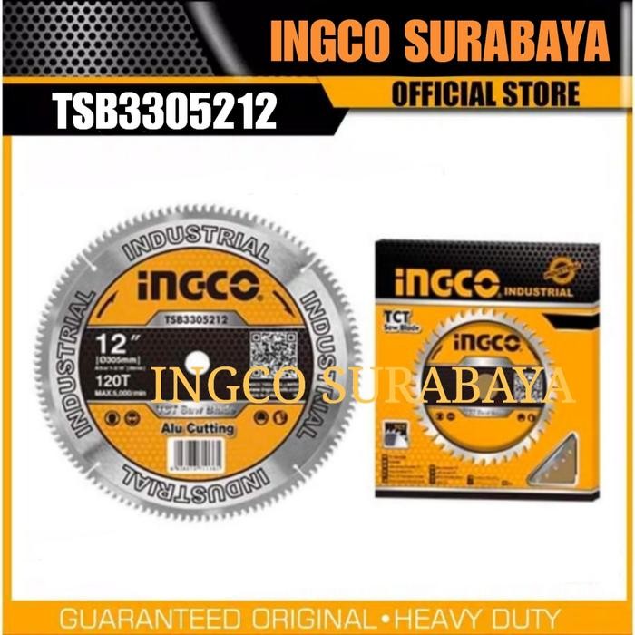 INGCO TSB3305212 TCT SAW BLADE 12" MATA GERGAJI MITER SAW ALUMINIUM