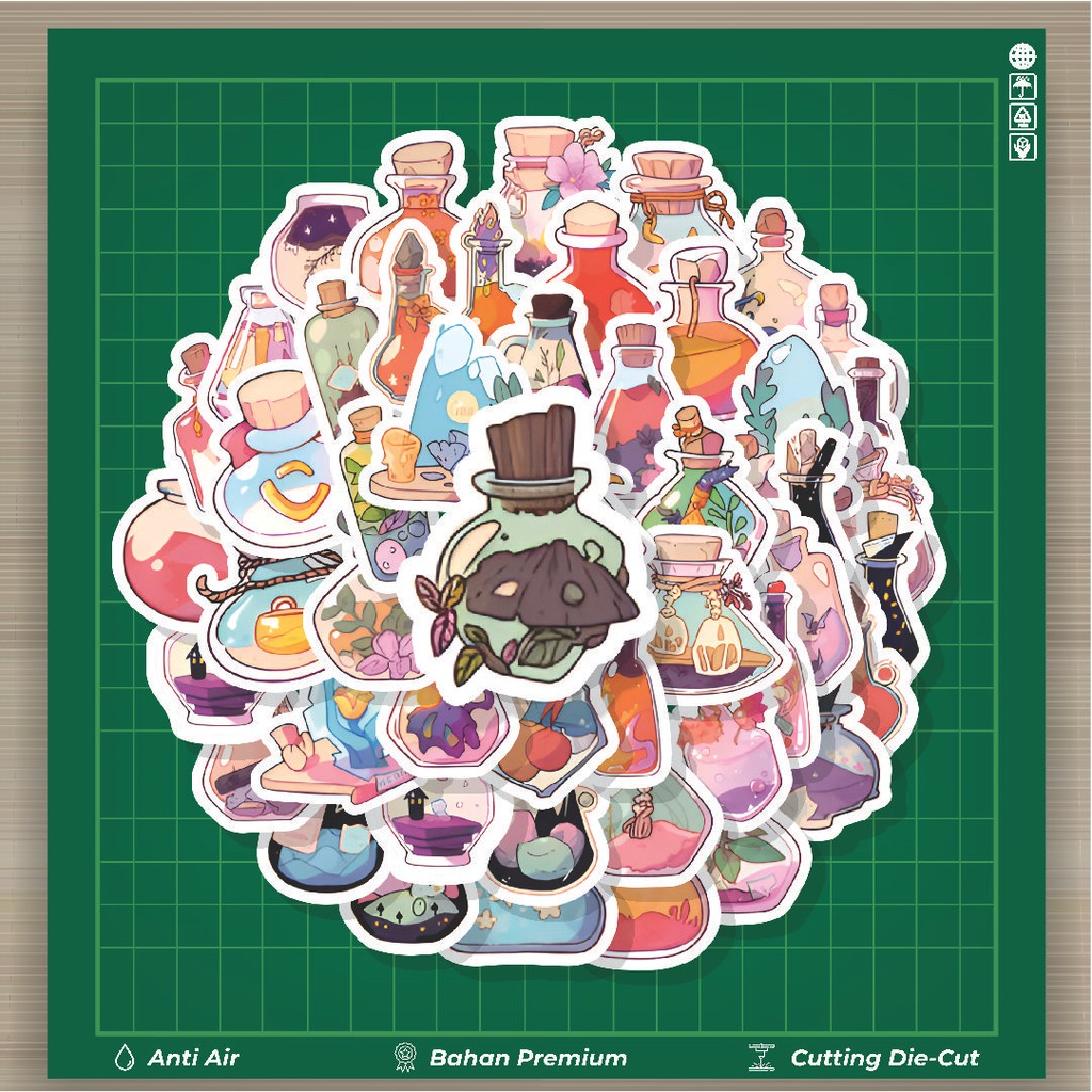

HOT 50 PCS STIKER Stiker Madicine Bottle Art [Seni Botol Obat] Stiker Fashion Cars Decal Dingin Kartu Album Custom Vinyl Anti Air- Sticker Aesthetic Buku Journal Koper Casing HP Tablet Laptop Helm Motor Botol Minum