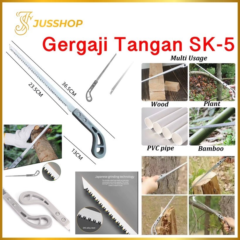 (GROSIRAN) Gergaji Tangan Sederhana SK-5 Gergaji Kayu Gagang Tajam Manual Woodworking Hand Sawn Serb