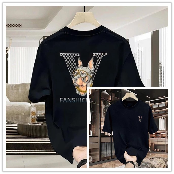 shop(COD)T Shirt Pria baju kaos pria kaos cowok kaos branded Louis Vuitton Original 100% Cotton Amer