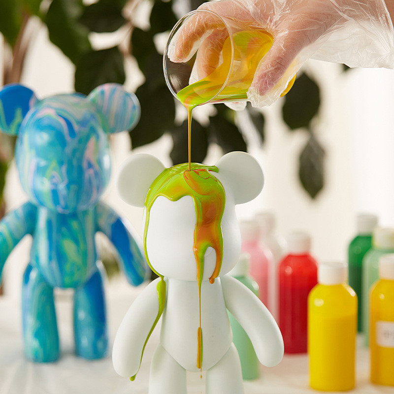 

60ml Pigment for Fluid Bear Acrylic Fluid Paint Bottled Liquid Student Children DIY Hand-painted Creative Fluid Art Supplies