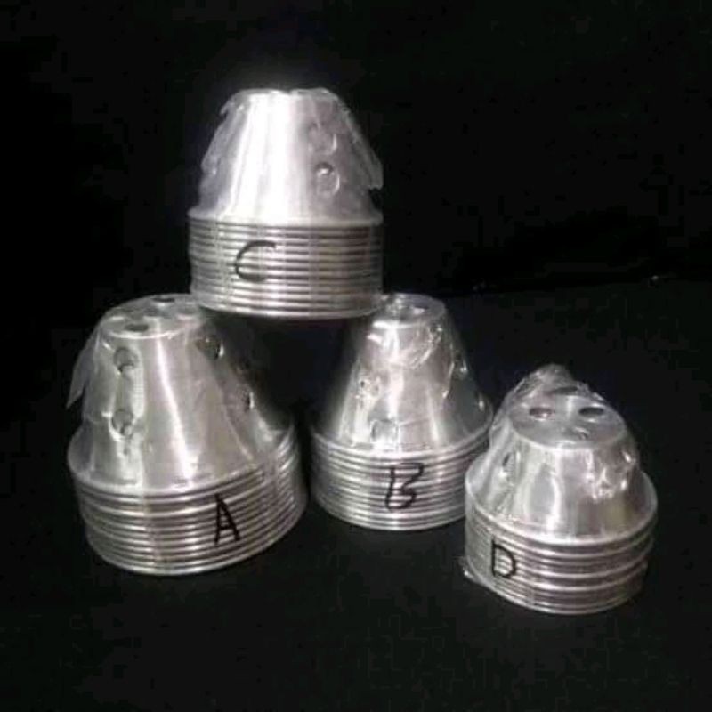 12pcs Cetakan Bolu Kukus / Cetakan Kue Aluminium Tinggi