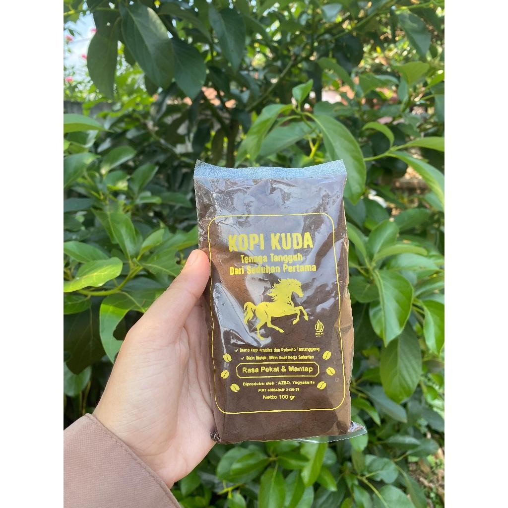 

AZBOLOGY Kemasan Kopi Kuda | Blend Kopi Arabika dan Robusta Temanggung | Kopi Bubuk (Coffe Ground) 100 gram Mafazamart123
