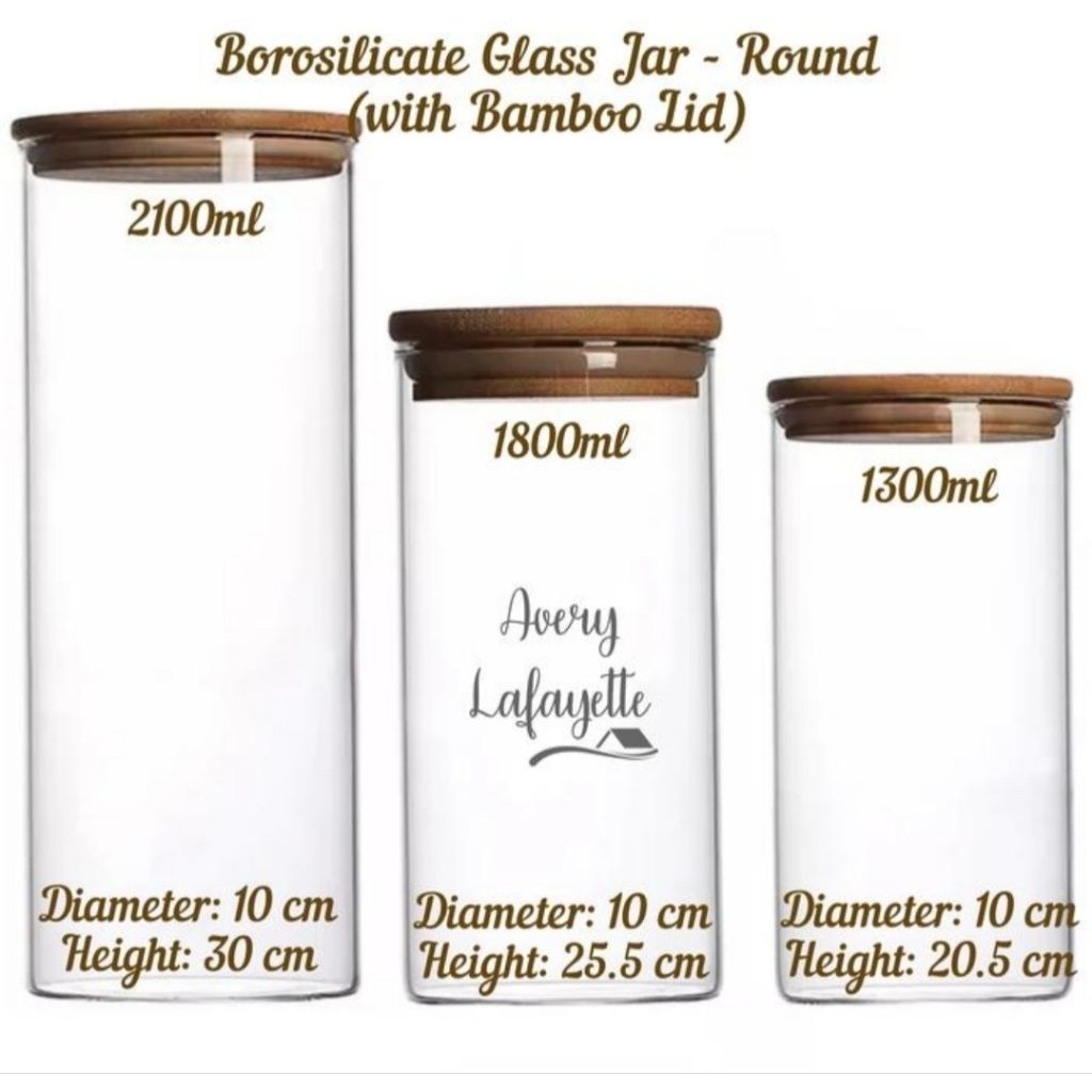 Toples Kaca Dapur Tutup Bambu Serbaguna