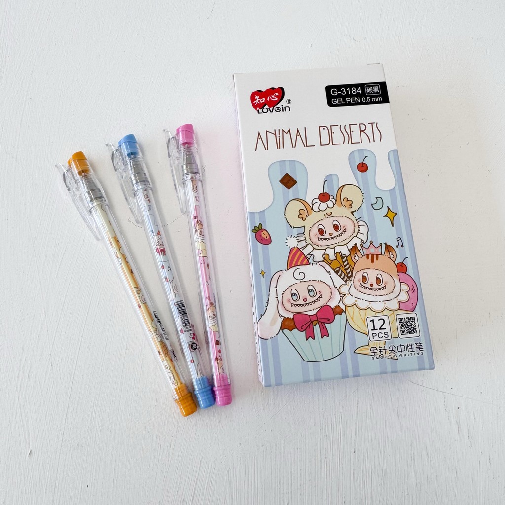 

BOLPEN GEL HITAM LUCU / PULPEN GEL HITAM 0.5MM