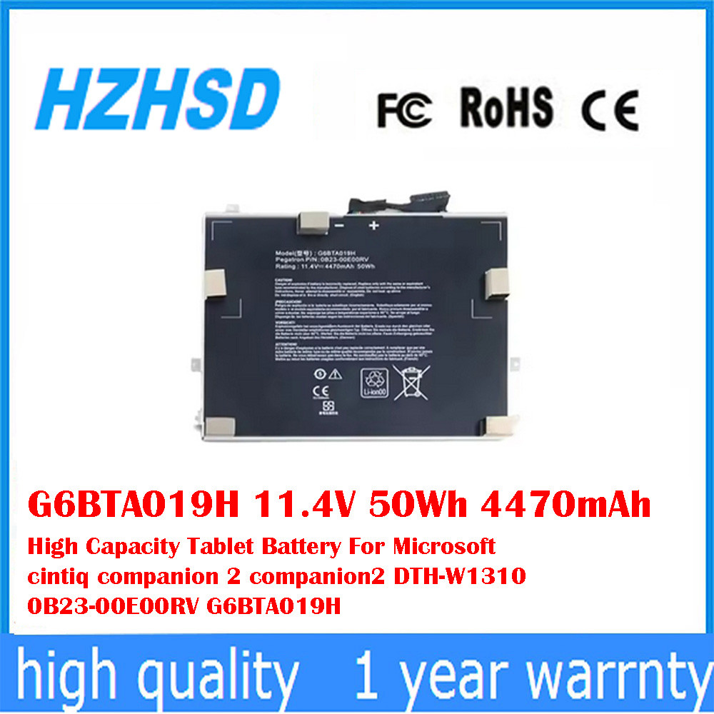 

G6BTA019H 11.4V 50Wh 4470mAh High Capacity Tablet Battery For Microsoft cintiq companion 2 companion2 DTH-W1310 0B23-00E00RV