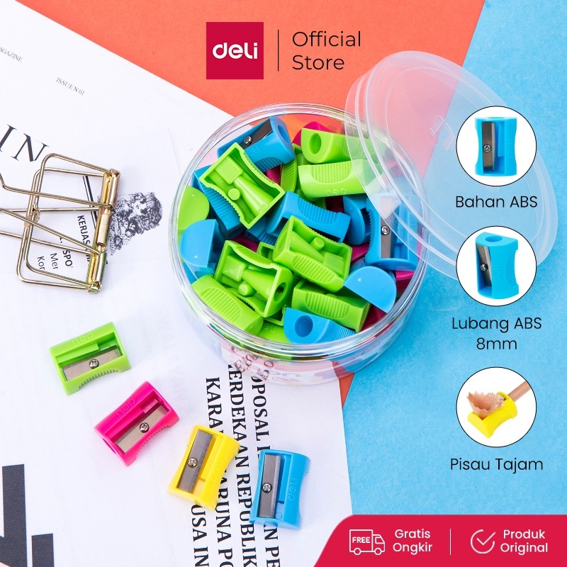 

Deli Rautan Pensil 1 lubang bahan ABS awet penggunaan jangka panjang 7mm E0531