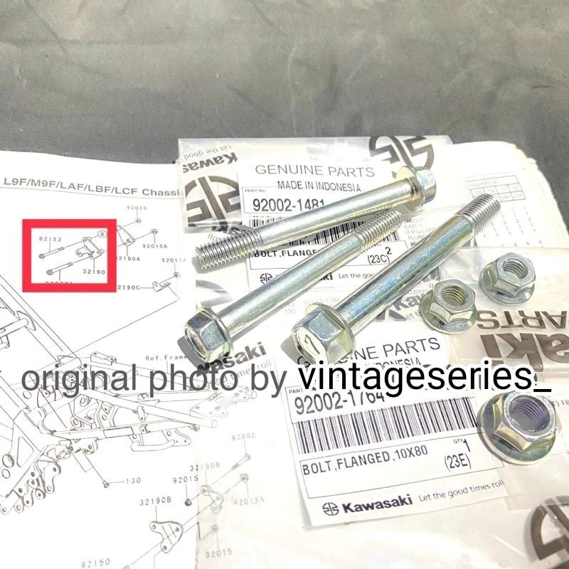 Baut Set Gantungan Mesin Atas Ninja R Ss Mur dan Baut engine mounting atas ninja ss ninja R