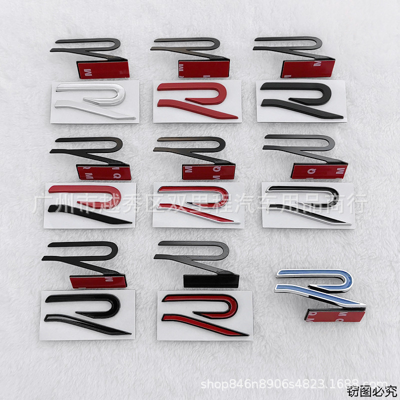 Metal for Volkswagen VW Golf 8 R LINE Beetle Passat Tiguan Jetta Car Front Grille Emblem Stickers Re