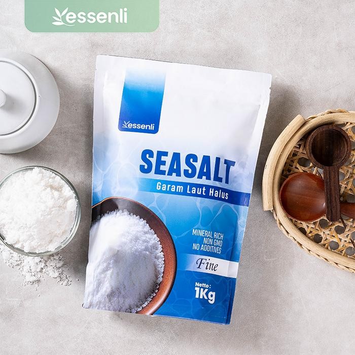 

ESSENLI Garam Laut Murni 1Kg / Natural Sea Salt - Garam Halus