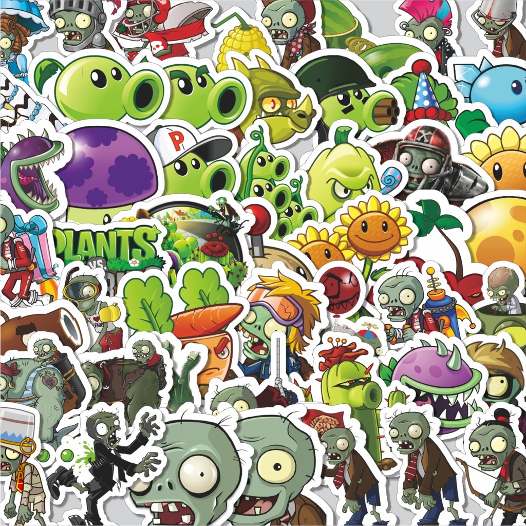 

Stiker Cutting Pack Stiker Game Series PLANT vs ZOMBIE Character Mix 4 Isi 100Pcs Series Aesthetic Lucu Keren Untuk Koper Bahan Vynil