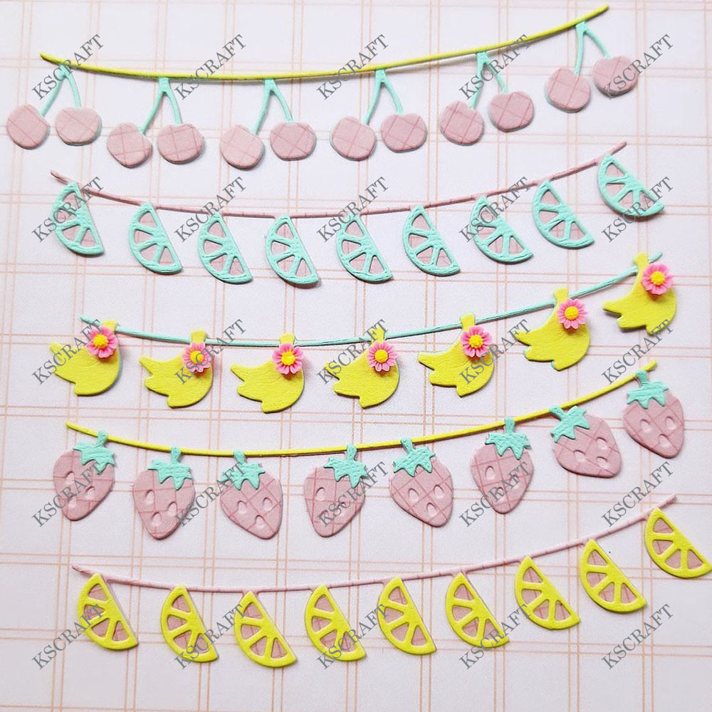 

KSCRAFT Fruit Garlands Cutting Dies Stencils for DIY Scrapbooking Decorative Embossing DIY Paper Cards