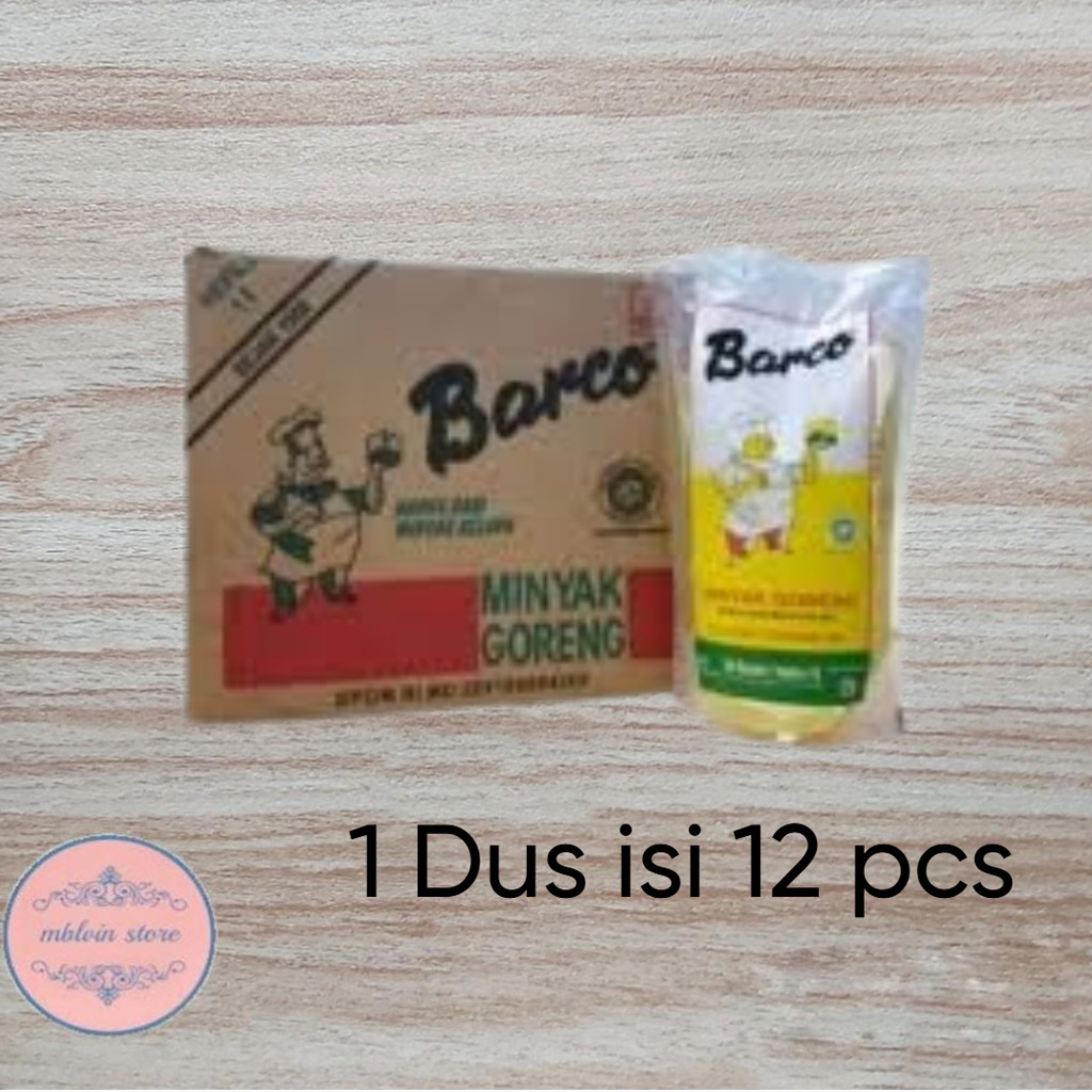 

Barco Minyak Goreng Kelapa BARCO / Coconut Oil 1 Liter Dus isi 12 Pouch