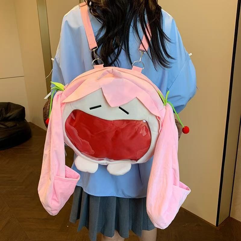 

Hatsune Miku kesesi bandouliere dos mignon Anime fille ve peluche dessin Kawaii dosгаante paquet pour enfants cadeaux jouets