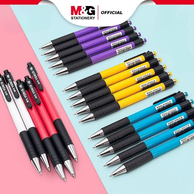

M&G Retractable Ballpoint Pulpen Cetek 0.7mm Anti Licin Warna Biru
