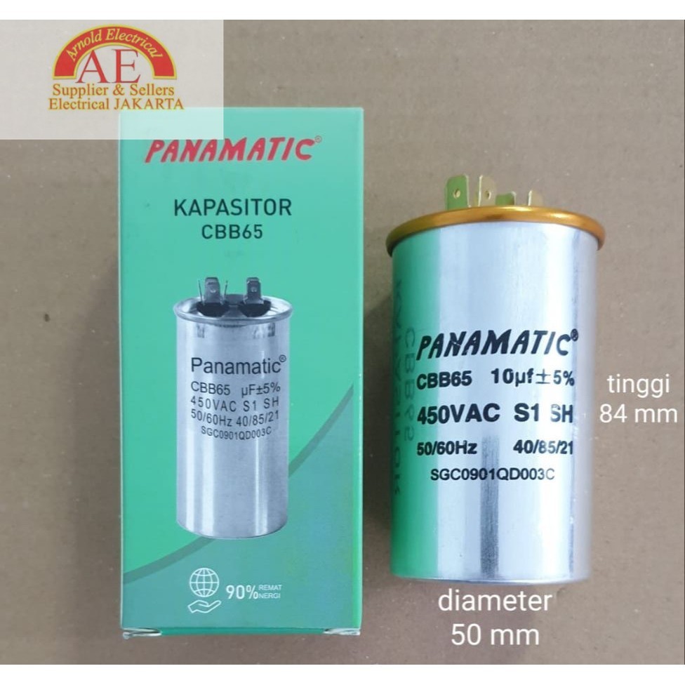 (AE) Kapasitor Kulkas Showcase AC Genset DLL Alumunium Case 10 UF, 15 UF 450V CAPACITOR CAPASITOR KA