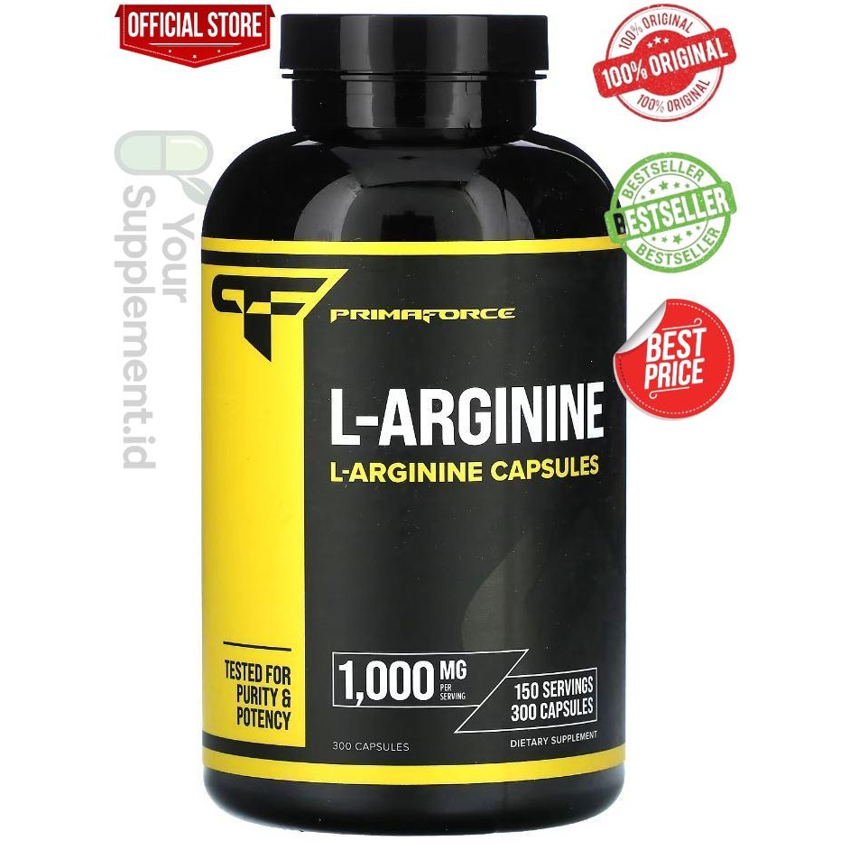 L Arginine Primaforce L-Arginine 300 caps 1000mg Nitric Oxide Booster USA