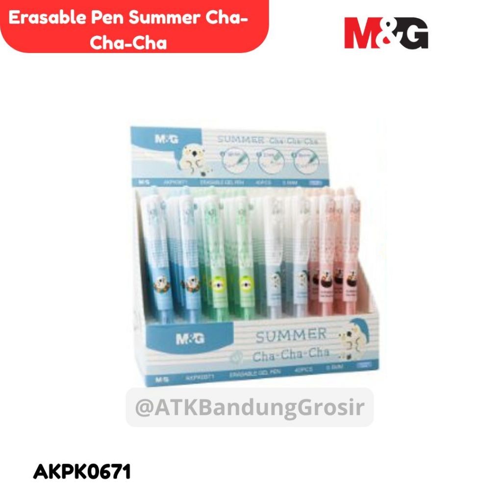 

Erasable Gel Pen M&G Summer Cha-Cha-Cha #AKPK0671 Pulpen Gel Bisa Dihapus Tip 0.5 mm - SATUAN - SHABQ