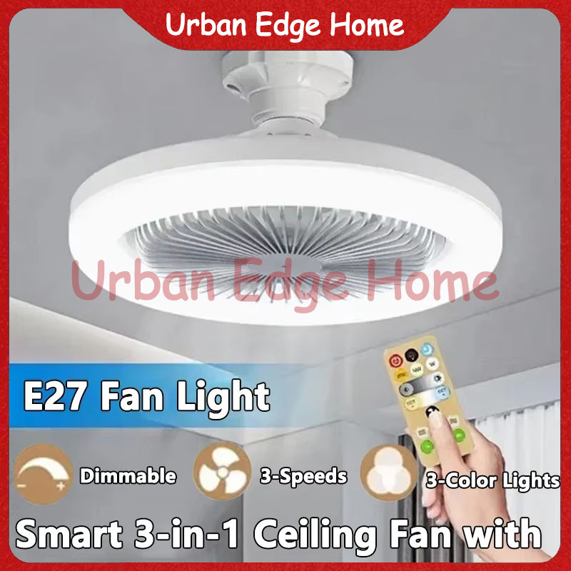 Lampu Kipas Angin Plafon Remote 2in1 / Lampu LED Kipas Angin Gantung Plafon + Remote / Lampu Plafon 