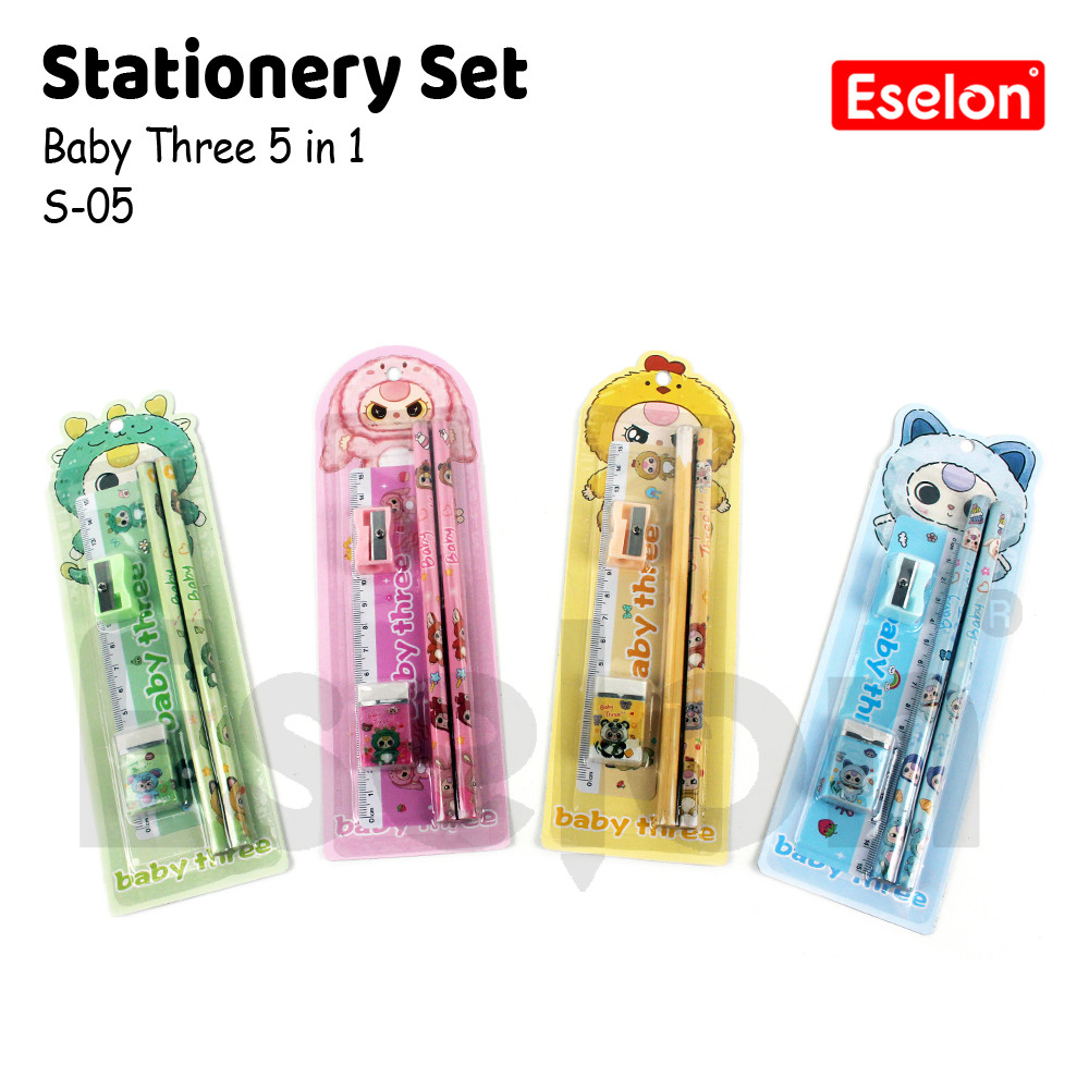 

❤️️Stationary Set S-05 / Paket Alat Tulis / Stationary set Baby Three❤️️