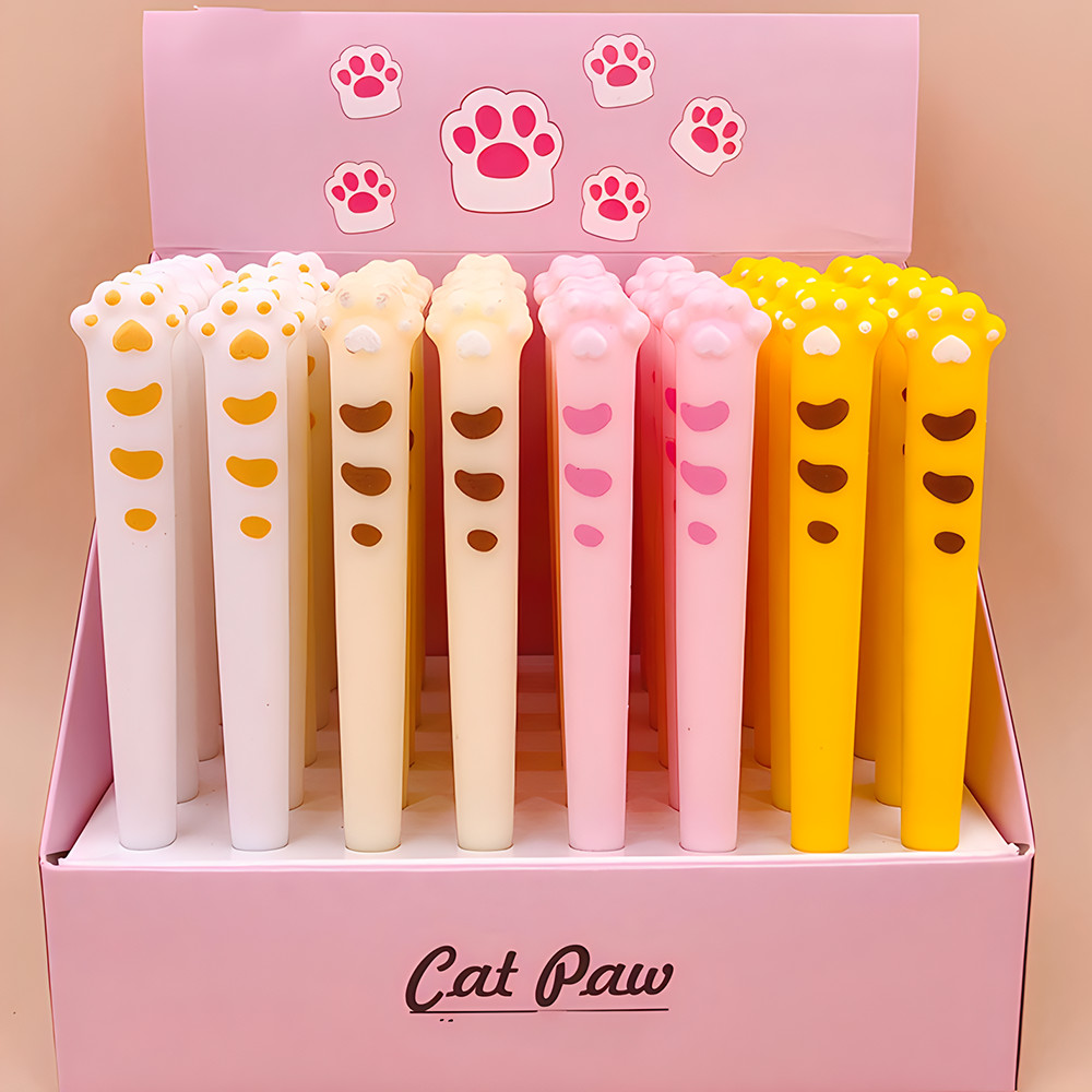 

Korean Elegant Cute Kawaii Cat Paw Pens Writing Funny Fancy School Gel Ink Pen Fun Cool Ballpoint Kids Girl Aesthetic Stationery